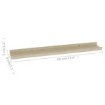 vidaXL Étagères murales 4 Pièces chêne sonoma 60x9x3 cm