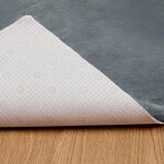 vidaXL Tapis en Fourrure Synthétique de Lapin Anthracite 140 x 200 cm