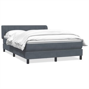 vidaXL Sommier à lattes de lit et matelas gris foncé 160x210cm velours