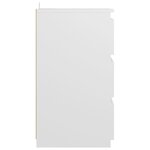 vidaXL Tables de chevet 2 Pièces Blanc 40x35x62 5 cm Aggloméré