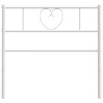 vidaXL Tête de lit métal blanc 90 cm