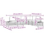 vidaXL 6 pc Ensemble de canapés d'extérieur Naturel et Crème