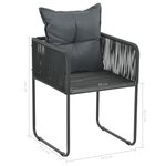 vidaXL Ensemble à manger de jardin 9Pièces PVC résine tressée noir marron