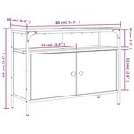 vidaXL Armoire lavabo de salle de bain chêne sonoma 80x30x60 cm