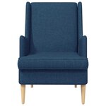 vidaXL Fauteuil Bleu Tissu