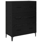 vidaXL Haut Armoire Chêne noir 69 5 x 34 x 180 cm Bois d'ingénierie