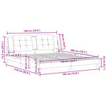 vidaXL Cadre de lit avec LED sans matelas cappuccino 180x200 cm