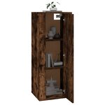 vidaXL Meuble TV mural Chêne fumé 40x34 5x100 cm