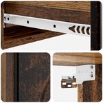 vidaXL Table d'appoint murale Bois ancien 87 5 x 34 5 x 17 cm