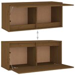 vidaXL Armoire murale Marron miel 80x30x35 cm Bois de pin massif