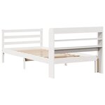 vidaXL Cadre de lit et tête de lit blanc 100x200 cm bois de pin massif