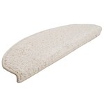 vidaXL Tapis d'escalier 10 pièces 65 x 21 x 4 cm Blanc Demi-rond Grand