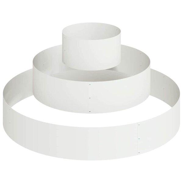 vidaXL Cache-pot de jardin Blanc 120 x 120 x 20 cm Acier