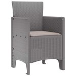vidaXL Chaise de jardin 2 Pièces Gris clair 53 x 49 x 85 cm PP