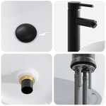 vidaXL Lavabo de salle de bains Noir Mat 38 5 x 38 5 x 16 cm métal