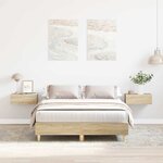 vidaXL Cadre de lit sans matelas chêne sonoma 120x200 cm