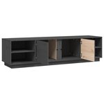 vidaXL Meuble TV Gris 156x40x40 cm Bois de pin massif