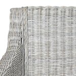 vidaXL Chaise à manger avec coussin Gris Rotin naturel