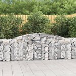 vidaXL Paniers à gabions arqués 8 Pièces 400x30x80/100 cm Fer galvanisé