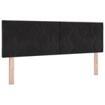 vidaXL Tête de lit LED style blocs de diamant  noire  144 cm en velours