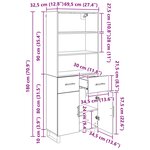 vidaXL Haut Armoire avec tiroir Chêne artisanal 69 5 x 34 x 180 cm