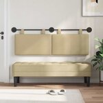 vidaXL Tête de lit suspendue Gris Vert Clair Tissu en velours côtelé