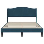 vidaXL Cadre de lit avec tête de lit Bleu 140 x 190 cm Velours