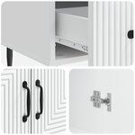 vidaXL Buffet Blanc 66 x 34 5 x 95 cm Bois d'ingénierie