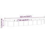 vidaXL Lit surélevé de jardin Acier galvanisé marron
