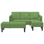 vidaXL Ensemble de Canapés avec coussin 2 Pièces Vert clair Polyester