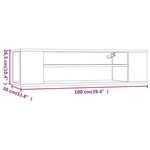 vidaXL Armoire TV suspendue Sonoma gris 100x30x26 5 cm Bois Ingénierie