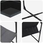 vidaXL Ensemble de salle à manger pour jardin 9 Pièces Noir Acier