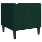 vidaXL Fauteuil Chesterfield vert foncé velours