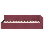 vidaXL Cadre de lit d'angle Bordeaux 80 cm x 200 cm tissu