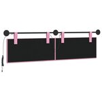vidaXL Tête de lit suspendue Avec lumière LED Rose Tissu