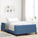 vidaXL Cadre de lit Bleu 120 x 200 cm Tissu en velours côtelé