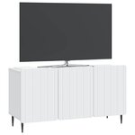 vidaXL Meuble TV Blanc 99 x 34 5 x 52 cm Bois d'ingénierie