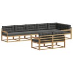 vidaXL Ensemble de canapés d'extérieur 6 pc Blanc et anthracite