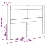 vidaXL Tête de lit Gris béton 160 cm Bois d'ingénierie