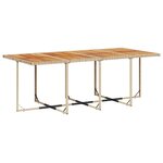 vidaXL Ensemble à manger de jardin et coussins 9 Pièces beige Poly rotin