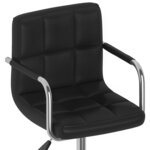 vidaXL Chaise de bureau pivotante Noir Similicuir