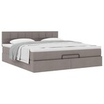 VidaXL Cadre de lit ottoman avec matelas taupe 160x200 cm tissu