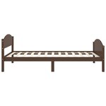 vidaXL Cadre de lit sans matelas marron foncé pin massif 100x200 cm