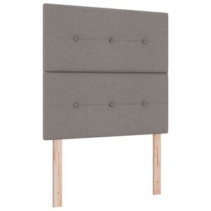 vidaXL Lit Box Spring avec Matelas & LED Taupe 120x200 cm Tissu