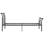 vidaXL Cadre de lit sans matelas noir métal 100x200 cm