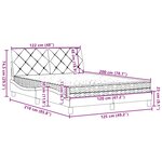 vidaXL Lit avec matelas taupe 120x200 cm tissu