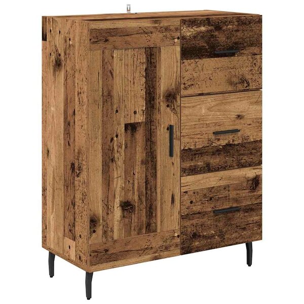 vidaXL Buffet Bois Ancien 69 5 x 34 x 90 cm Bois d'ingénierie et fer