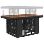 vidaXL Ensemble de salle à manger pour jardin 3 Pièces Noir et Crème