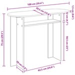 vidaXL Table console Chêne Sonoma 100 x 39 5 x 75 cm Bois d'ingénierie
