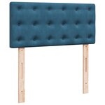 vidaXL Sommier à lattes de lit avec matelas Bleu foncé 90x190 cm